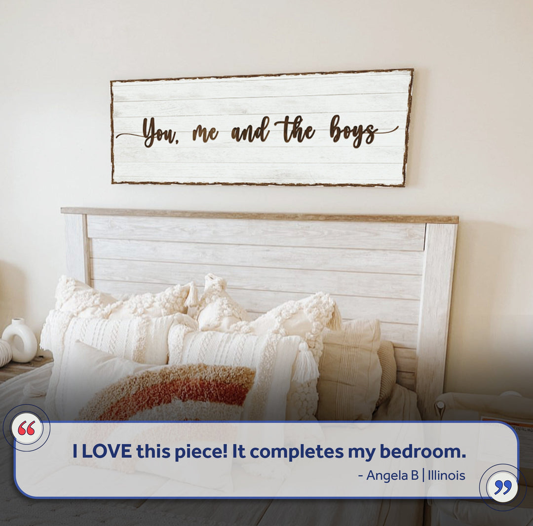 You, Me, And The Boys Family Sign