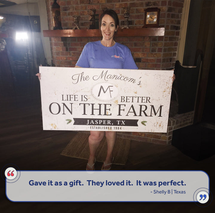 Life Is Better On The Farm Sign