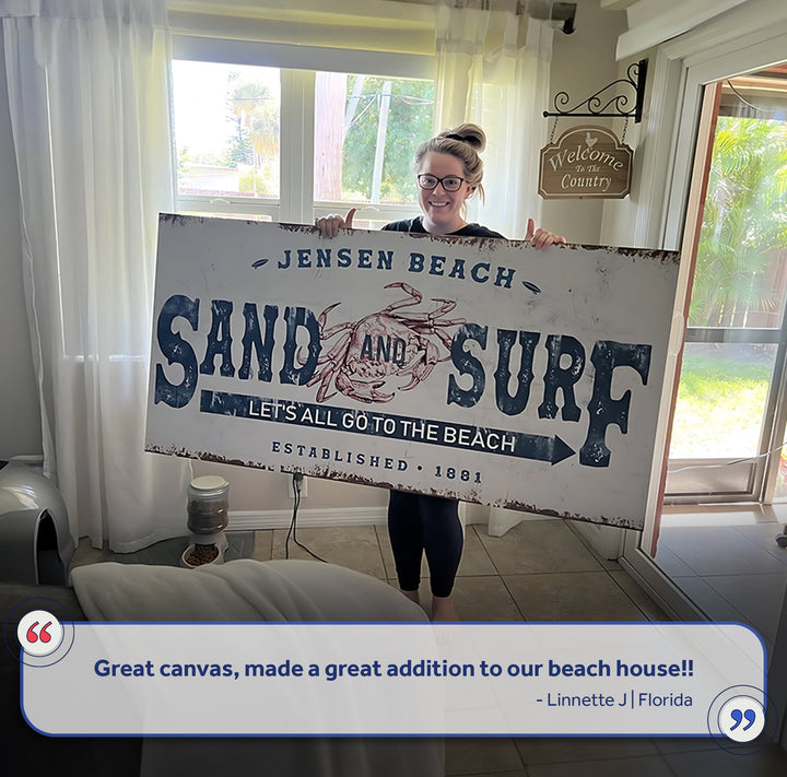 Sand And Surf Sign