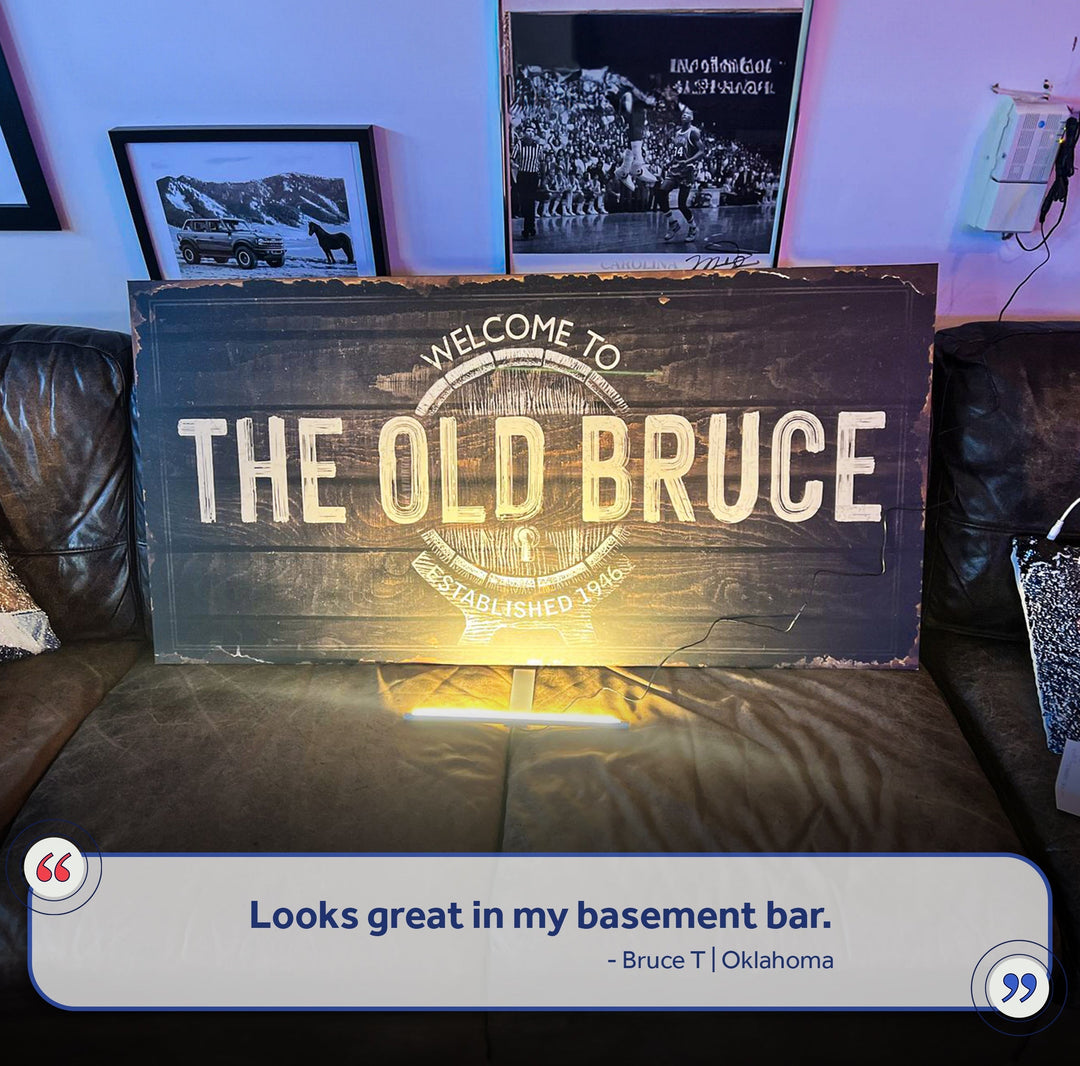 Beer Barrel Bar Sign: Custom Bar Signs for Home Bar – Ideal Man Cave Wall Decor & Perfect Gift for Him