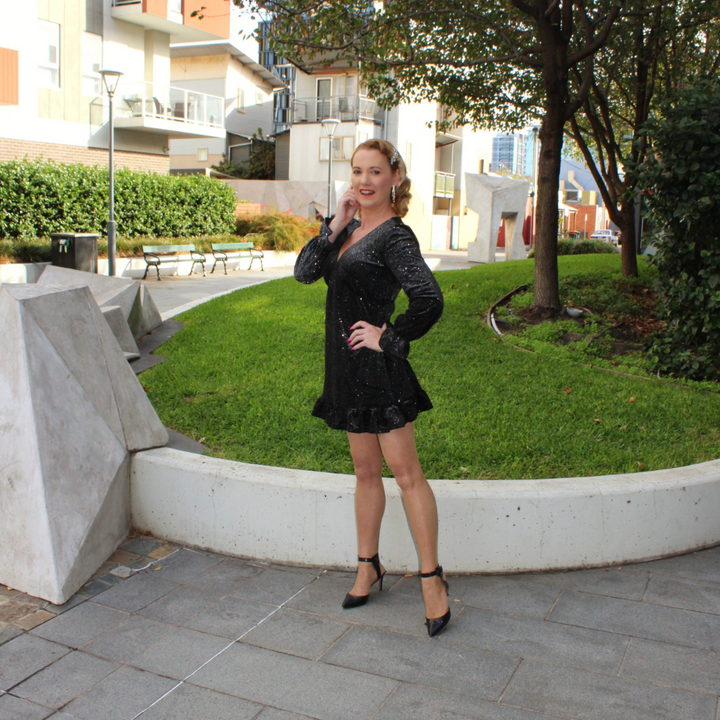 Valerie Mini Dress in Midnight Dazzle