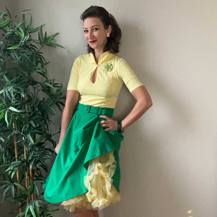 Keynote Vintage-Inspired Blouse with Peter Pan Collar