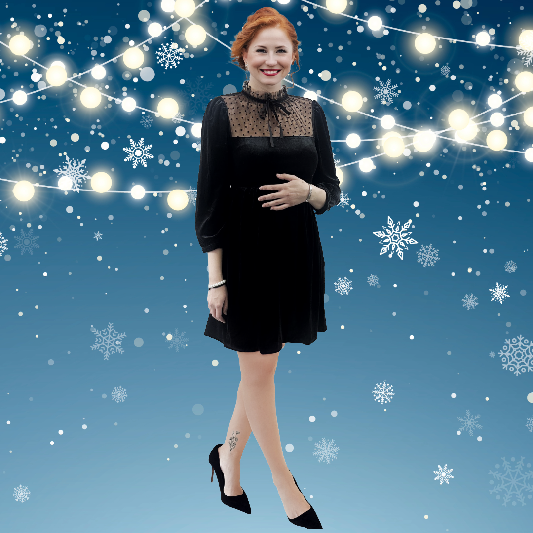 Penelope Retro Mini Dress in Velvet