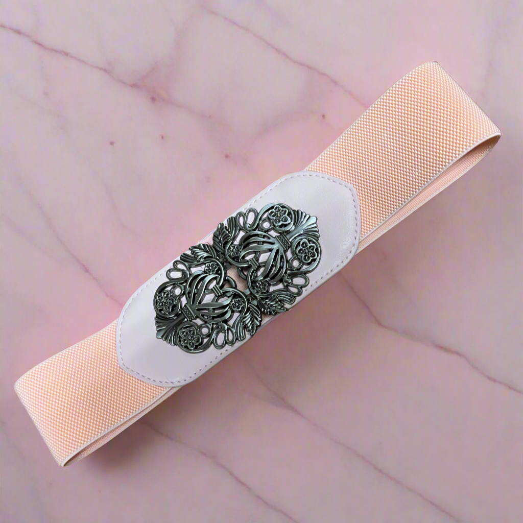 Floral Filigree Stretch Belt