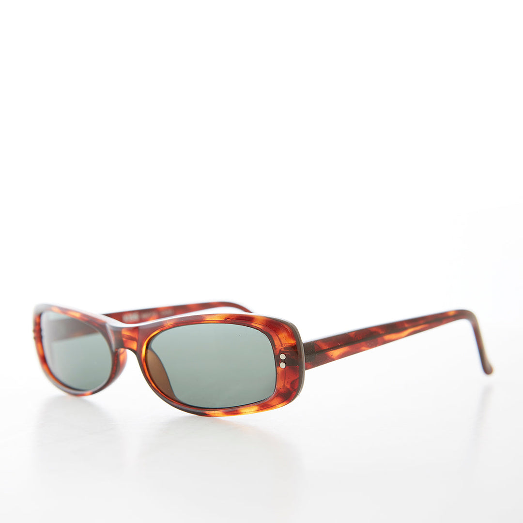 Small Fit Mod Rectangle Vintage Sunglasses - Velez