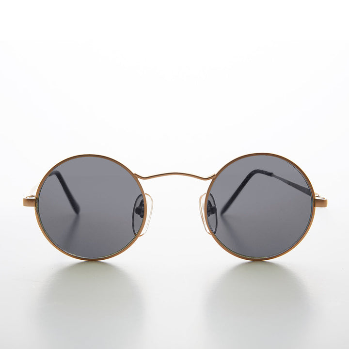 Round Wire Rim Teashade Vintage Sunglass - Vox 2