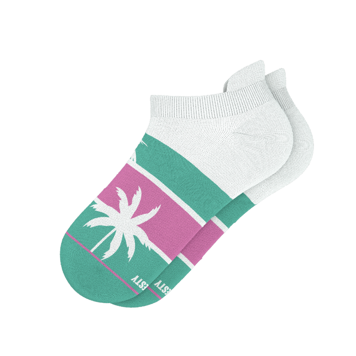 The Venice Beach | Palm Trees Heel Hammock™ Ankle Socks