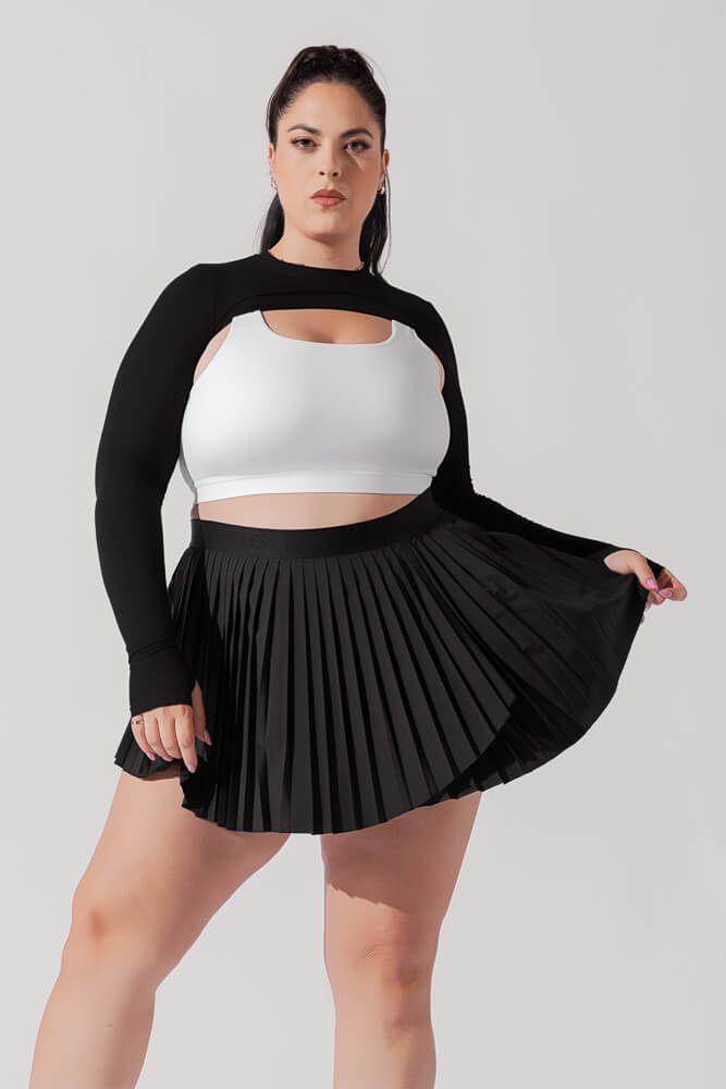 Ace ‘em Pleated Skort - Black