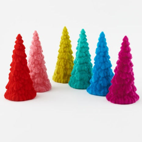 flocked christmas trees