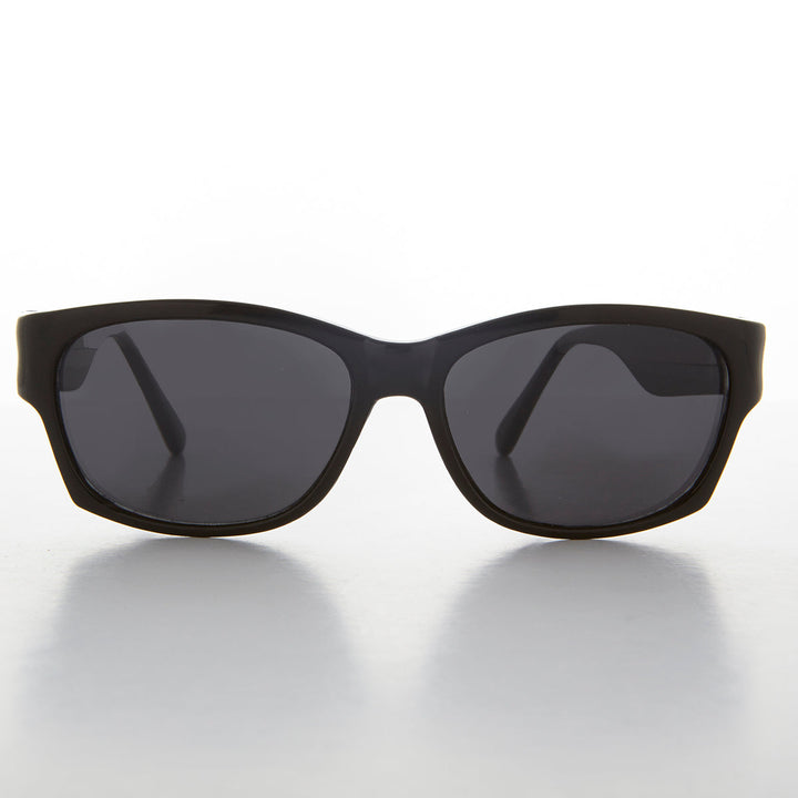 Sporty Vintage Wrap Style Sunglass with Wide Temples - Wiley