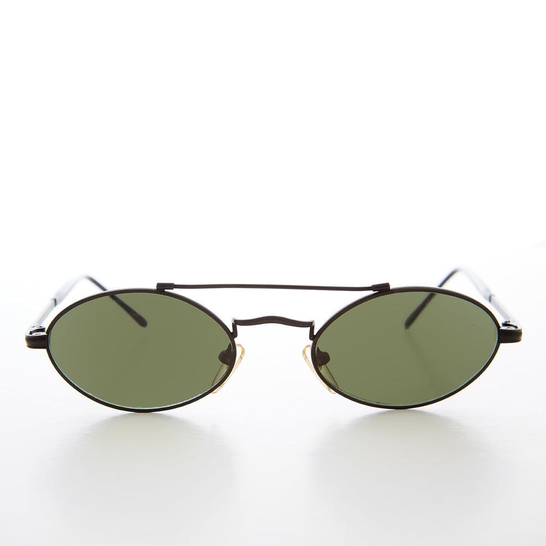 Gothic Oval Steampunk Vintage Sunglasses - Wink