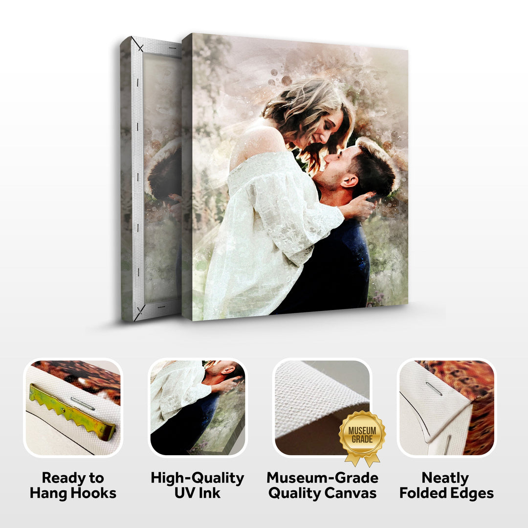 Couple Watercolor Portrait Sign