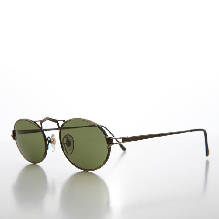 Oval Metal Steampunk Sunglass - Wyman