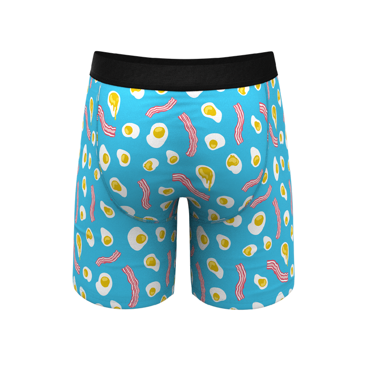 The Wakey Wakey | Eggs and Bacon Long Leg Ball Hammock® Pouch Underwear With Fly