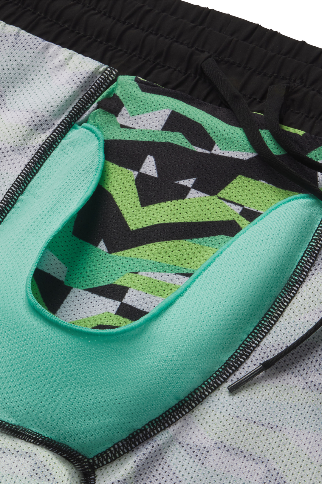 The Water Break | Black and Green Neon Ball Hammock® 9 Inch Athletic Shorts