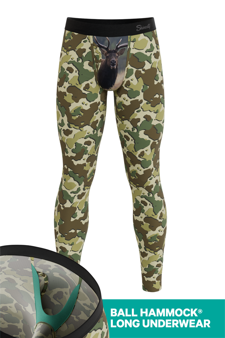 The Welcome Elk | Hunting Camoflauge Ball Hammock® Long Johns