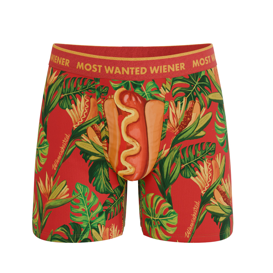 The Wiener In Paradise | Shinesty X Wienerschnitzel Tropical Ball Hammock® Pouch Underwear
