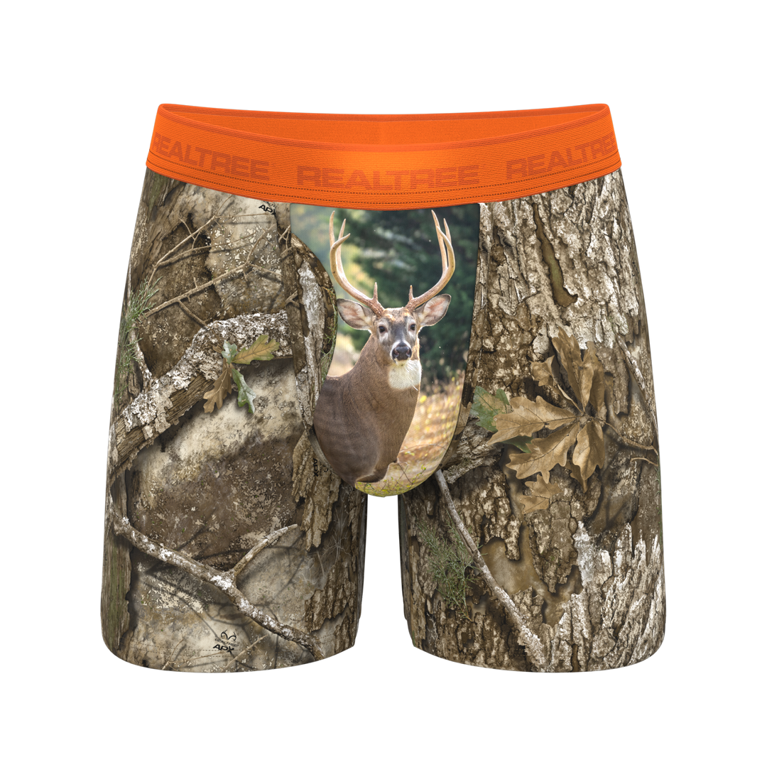 The Wild Game | Realtree x Shinesty Neon Orange Ball Hammock® Magnum Big Pouch Underwear