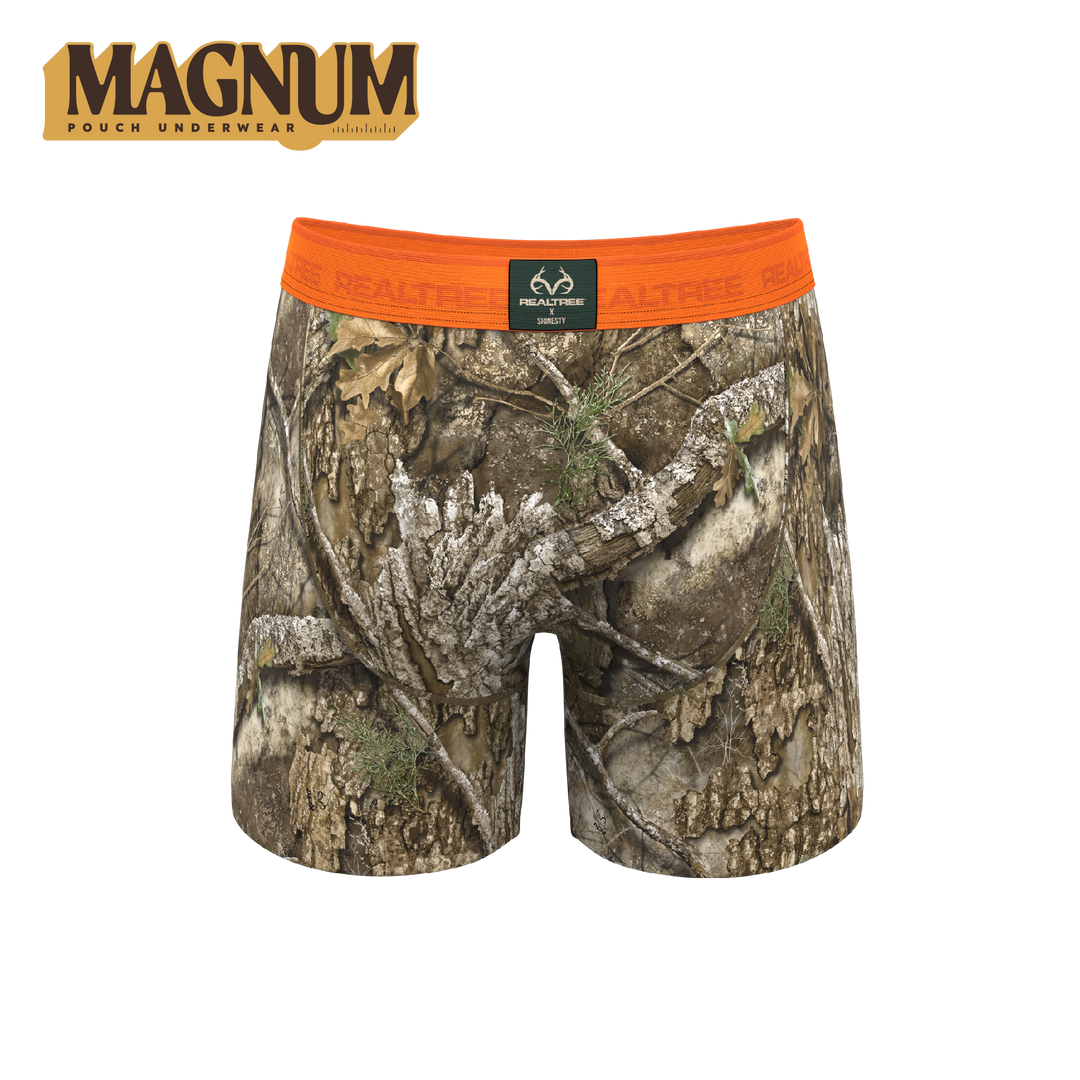 The Wild Game | Realtree x Shinesty Neon Orange Ball Hammock® Magnum Big Pouch Underwear