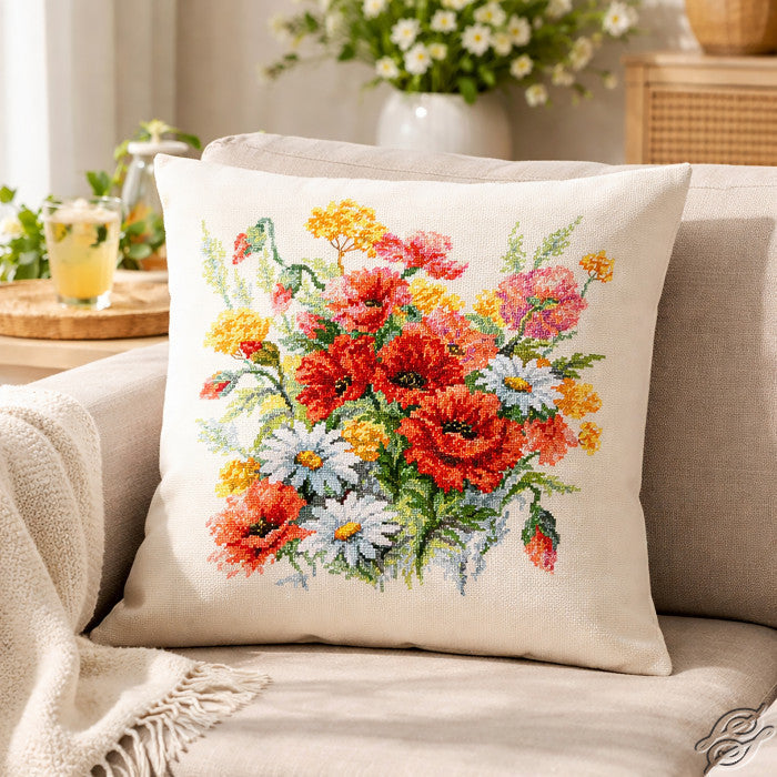Wildflowers Counted Cross Stitch Kit by Magic Needle 70-58