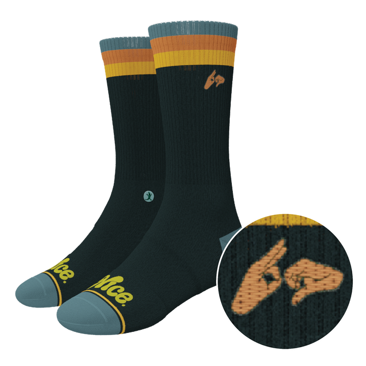 The Wine Dine & 69 | Route 69 Heel Hammock™ Crew Socks