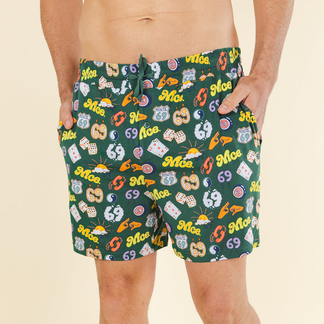 The Wine Dine & 69 | Route 69 Men’s Pajama Shorts