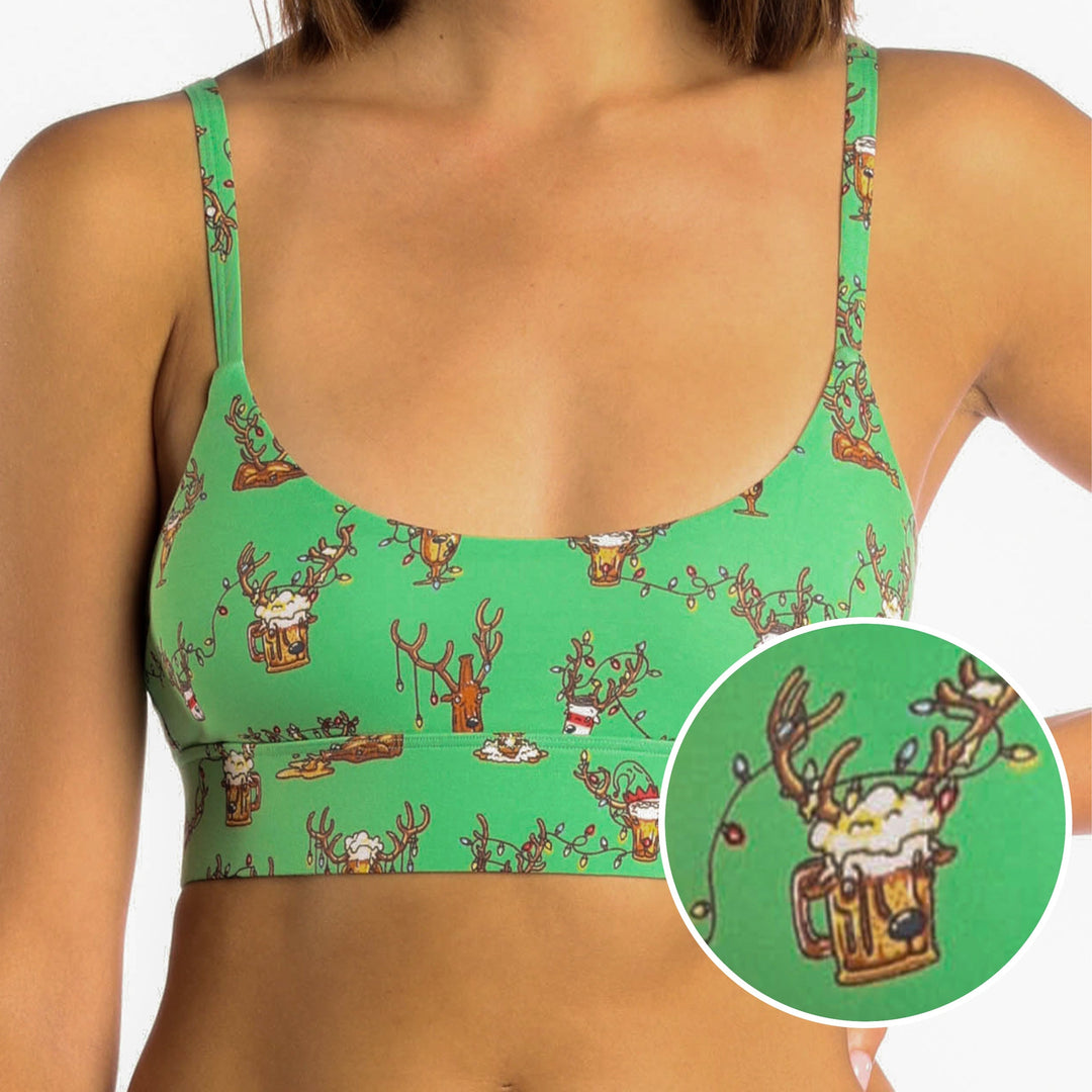 The Blitzened | Reindeer Beer Boob Hammock™ Scoop Bralette