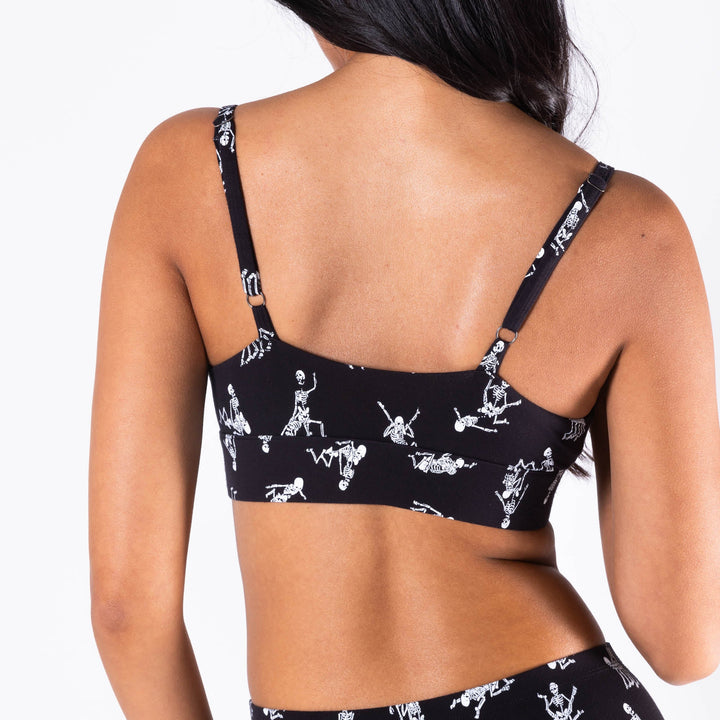 The Bare Back Bones | Glow in the Dark Skeletons Boob Hammock™ Scoop Bralette