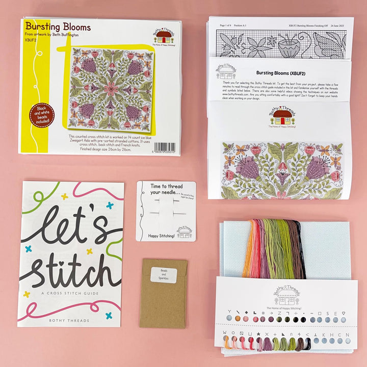 Bursting Blooms XBUF2 Counted Cross Stitch Kit