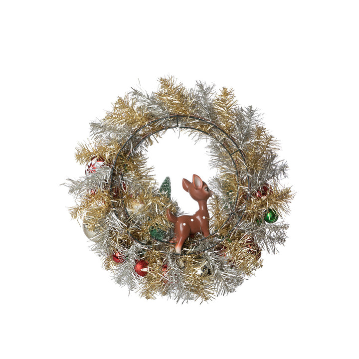 vintage christmas tinsel wreath