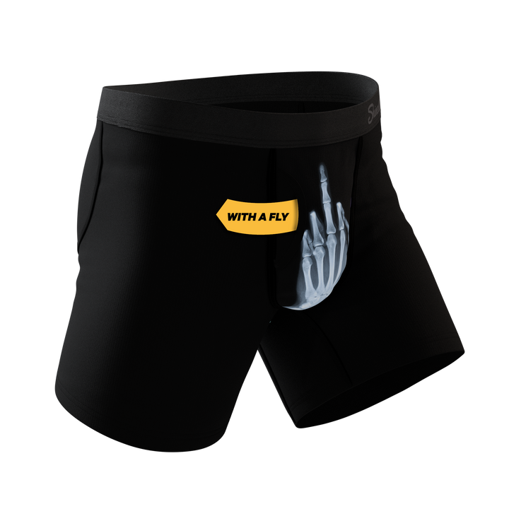 The XXX Ray | Middle Finger X Ray Ball Hammock® Pouch Underwear With Fly