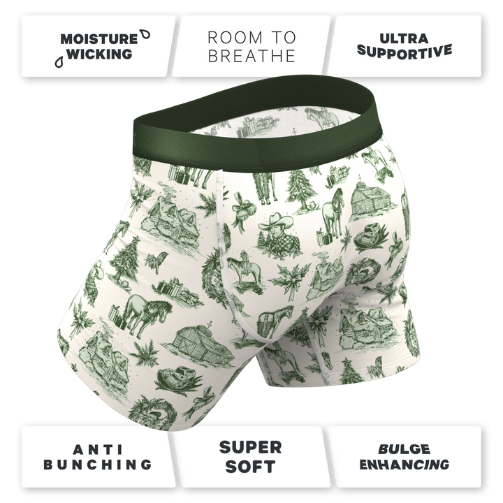The Western Wonderland | Western Toile Ball Hammock® Pouch Underwear With Fly