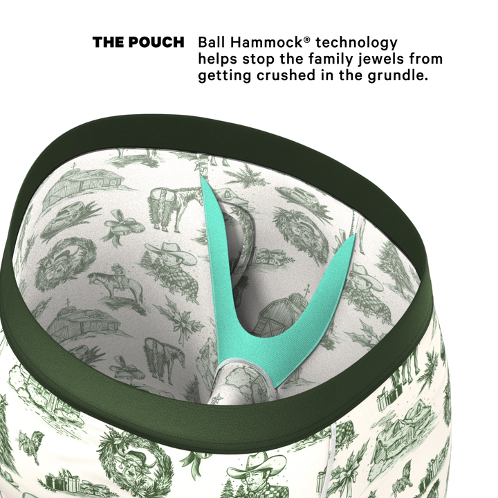 The Western Wonderland | Western Toile Long Leg Ball Hammock® Pouch Underwear With Fly