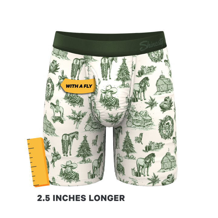 The Western Wonderland | Western Toile Long Leg Ball Hammock® Pouch Underwear With Fly