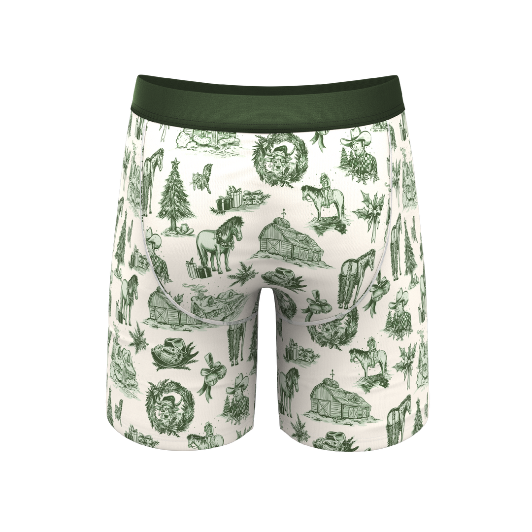 The Western Wonderland | Western Toile Long Leg Ball Hammock® Pouch Underwear With Fly