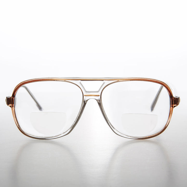 Square Retro Aviator Bifocal Reader - Zeek