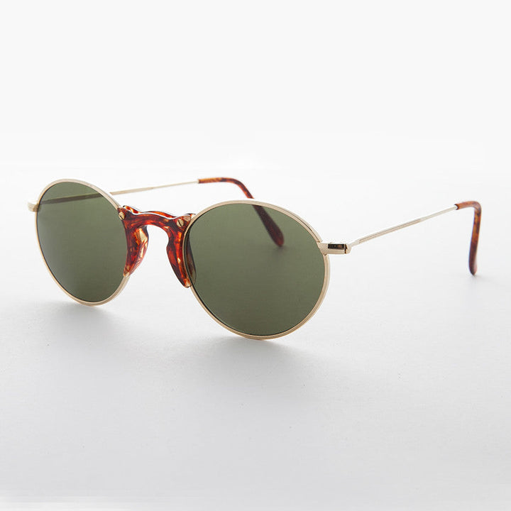 Round Unique Keyhole Bridge Vintage Sunglass - Ziggy