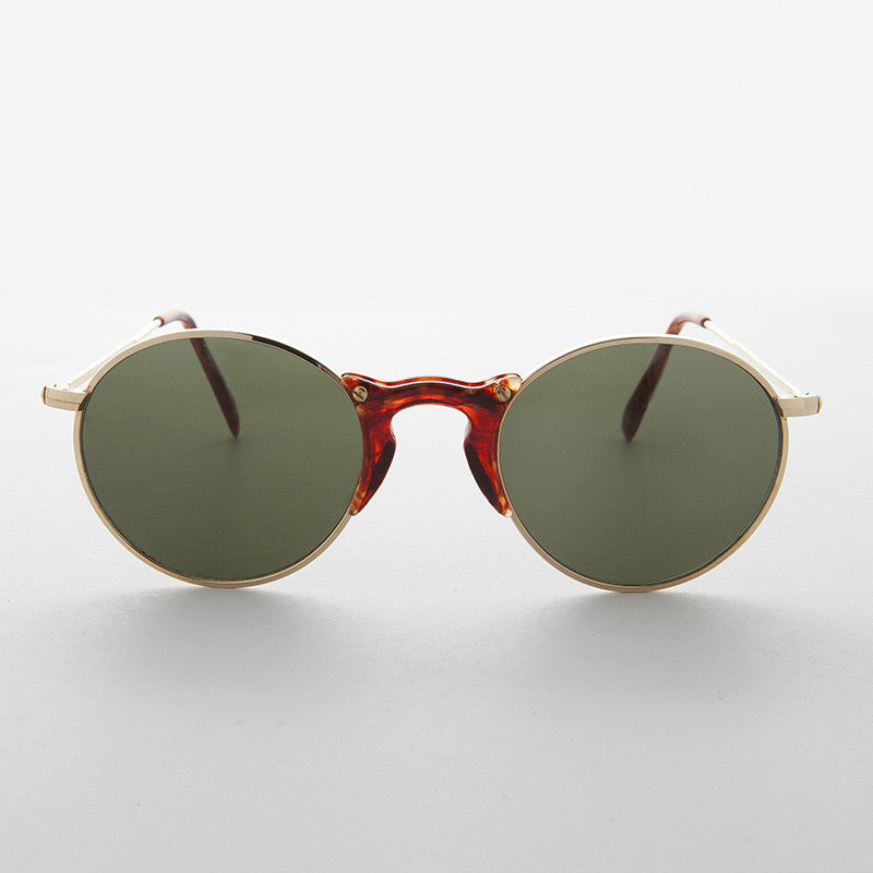 Round Unique Keyhole Bridge Vintage Sunglass - Ziggy