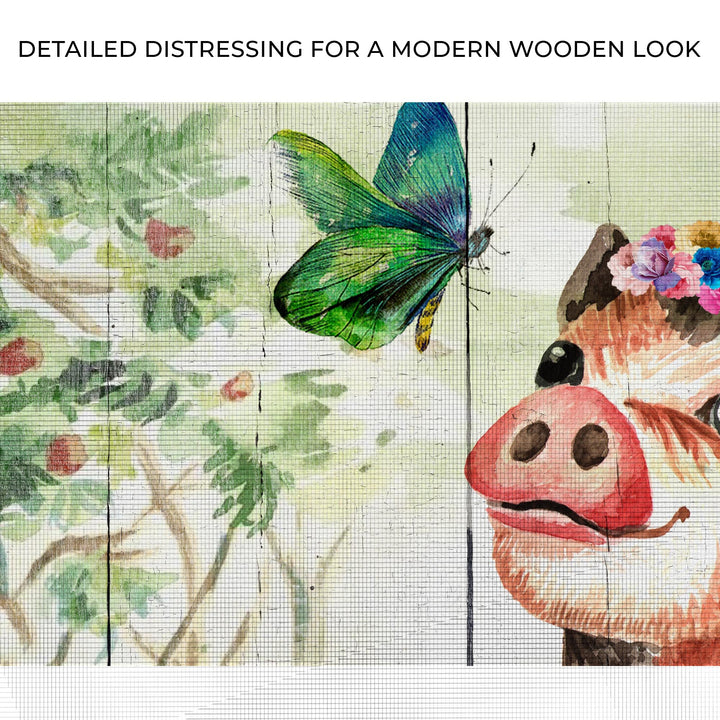 Cute Little Pig Canvas Wall Art