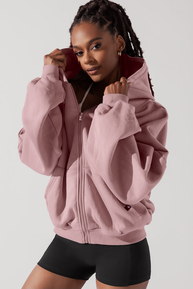 Zip Cloud Hoodie - Blush