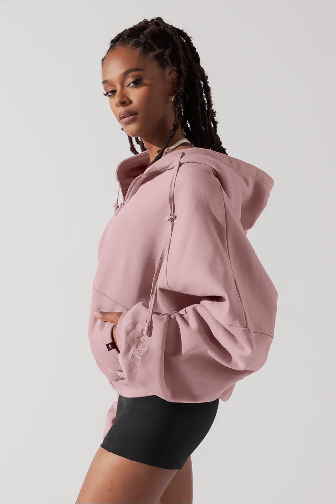 Zip Cloud Hoodie - Blush