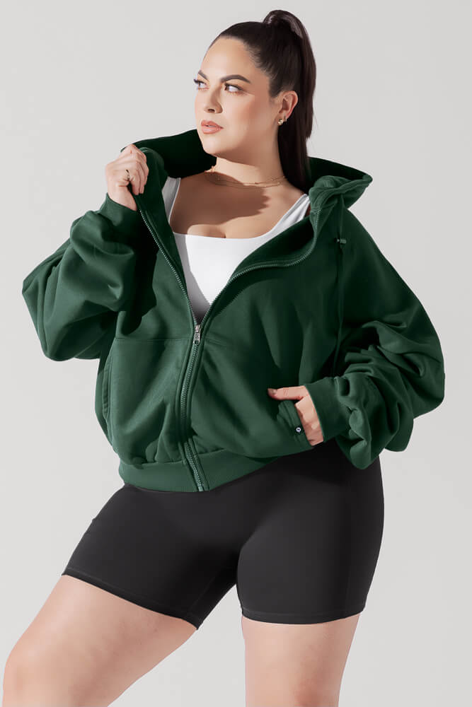 Zip Cloud Hoodie - Game Time Green