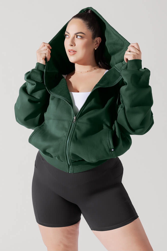 Zip Cloud Hoodie - Game Time Green