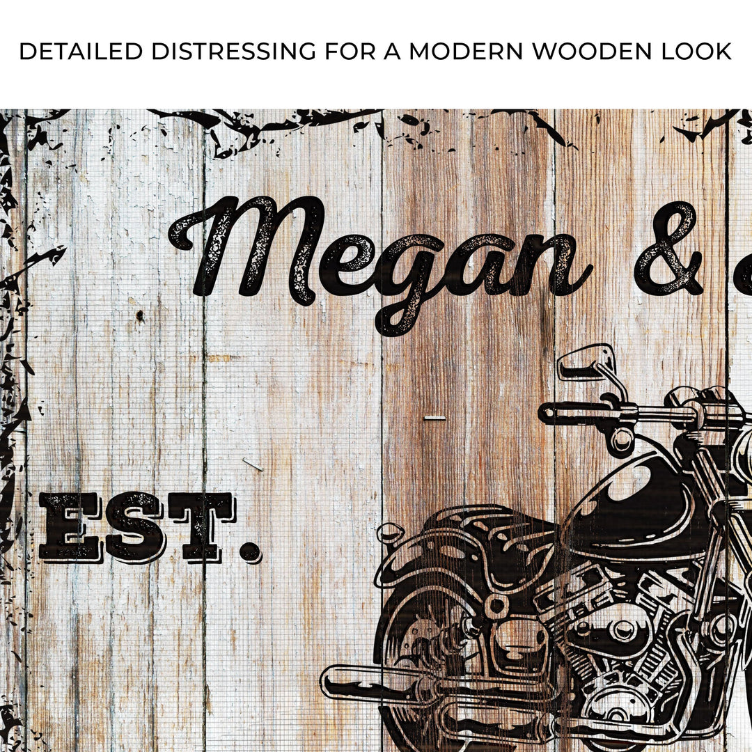 Motorcycle Wood Sign