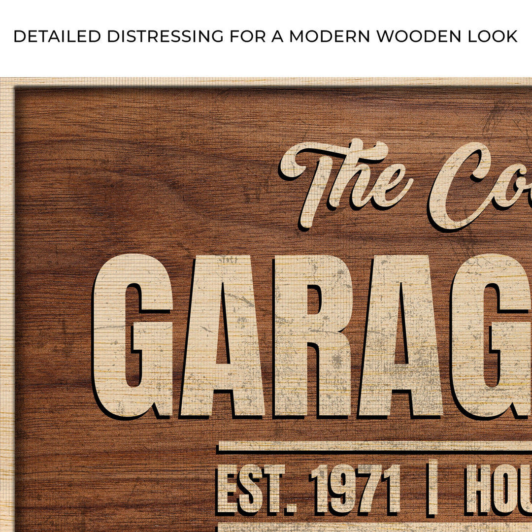 Rustic Garage Bar Wood Sign
