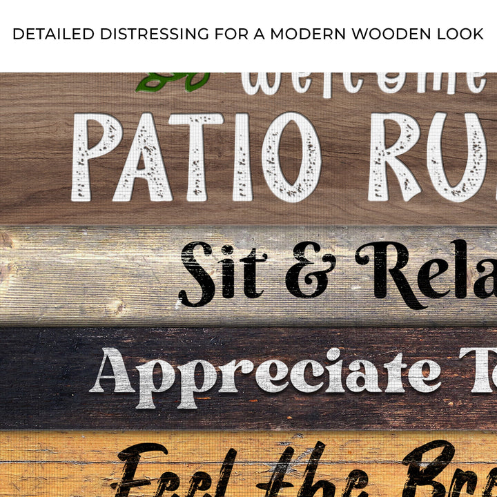 Patio Rules Sign III