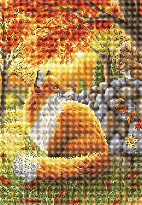 A Friend for Little Fox L8061 Counted Cross Stitch Kit