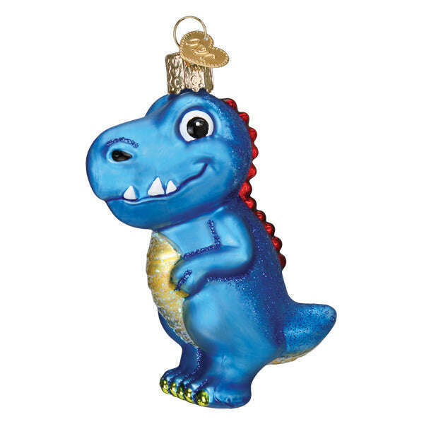 Old World Christmas A-Roarable Tyrannosaurus Blown Glass Ornament