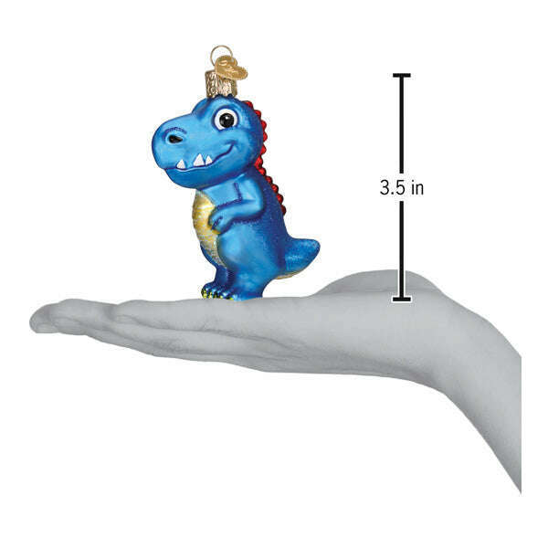 Old World Christmas A-Roarable Tyrannosaurus Blown Glass Ornament