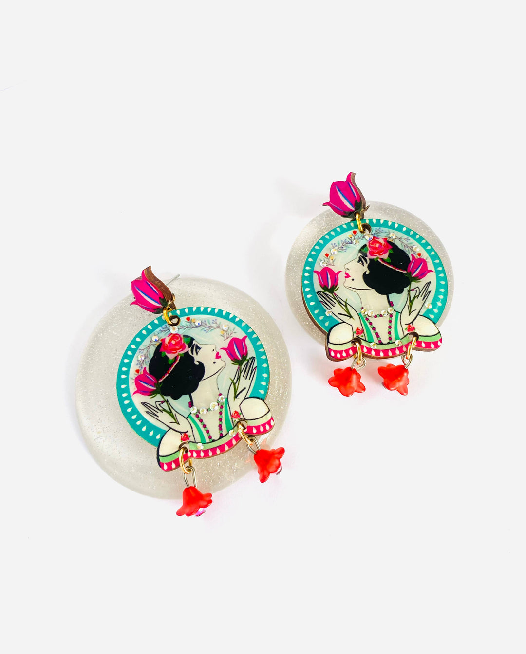 Lady Tulip Statement Earrings by Rosie Rose Parker